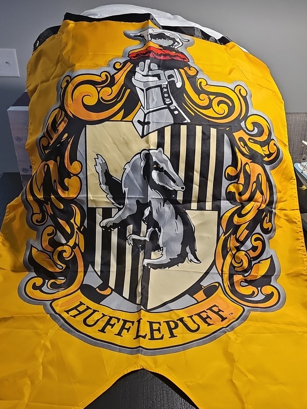 Warner Bros. Harry Potter Banner - Yellow and Black 29x50 Hufflepuff Flag